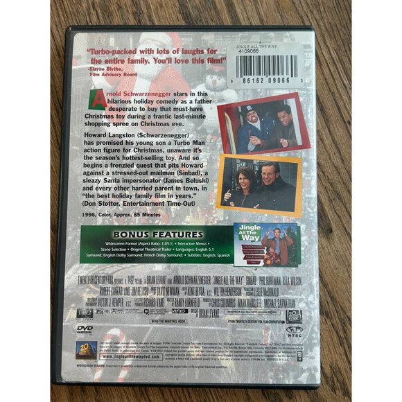 Jingle All The Way 1996 DVD Christmas Comedy Arnold Schwarzenegger Pre-Owned - Picture 4 of 4